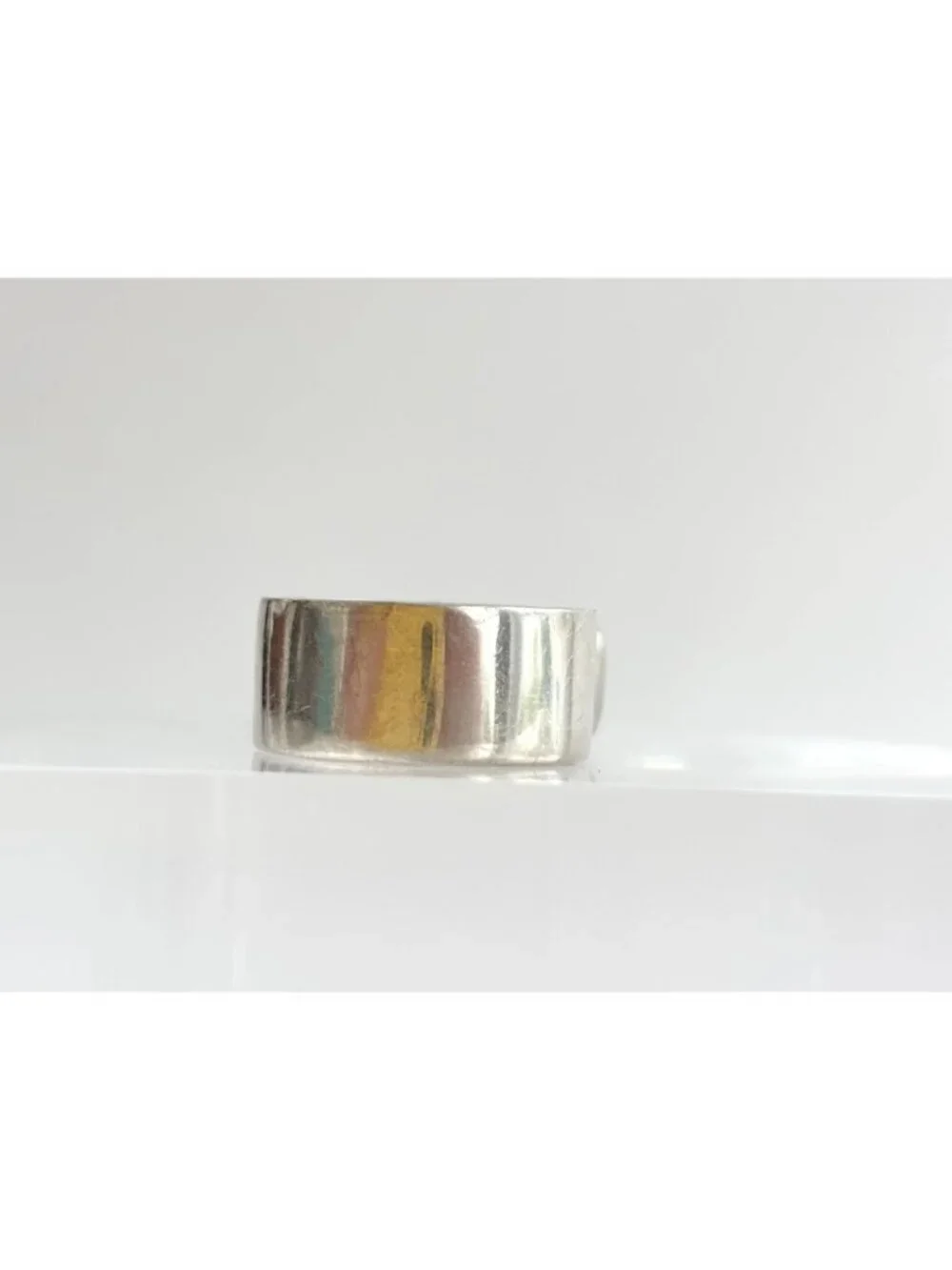 Citrine Semi Precious Gemstone Sterling Silver 925 Vintage Ring - sz 9.75